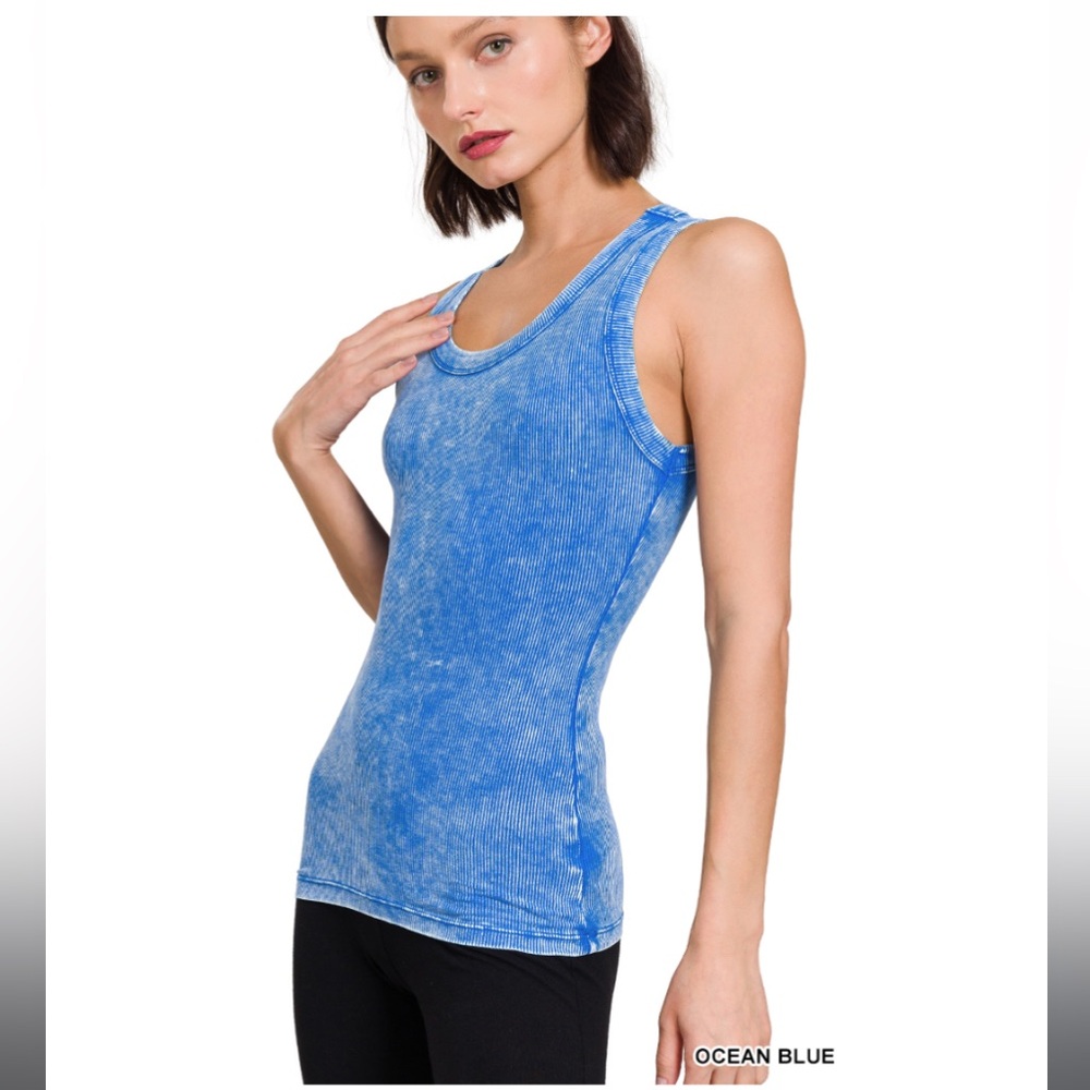 Zenana Ribbed Tank Top - Picture 6 of 6